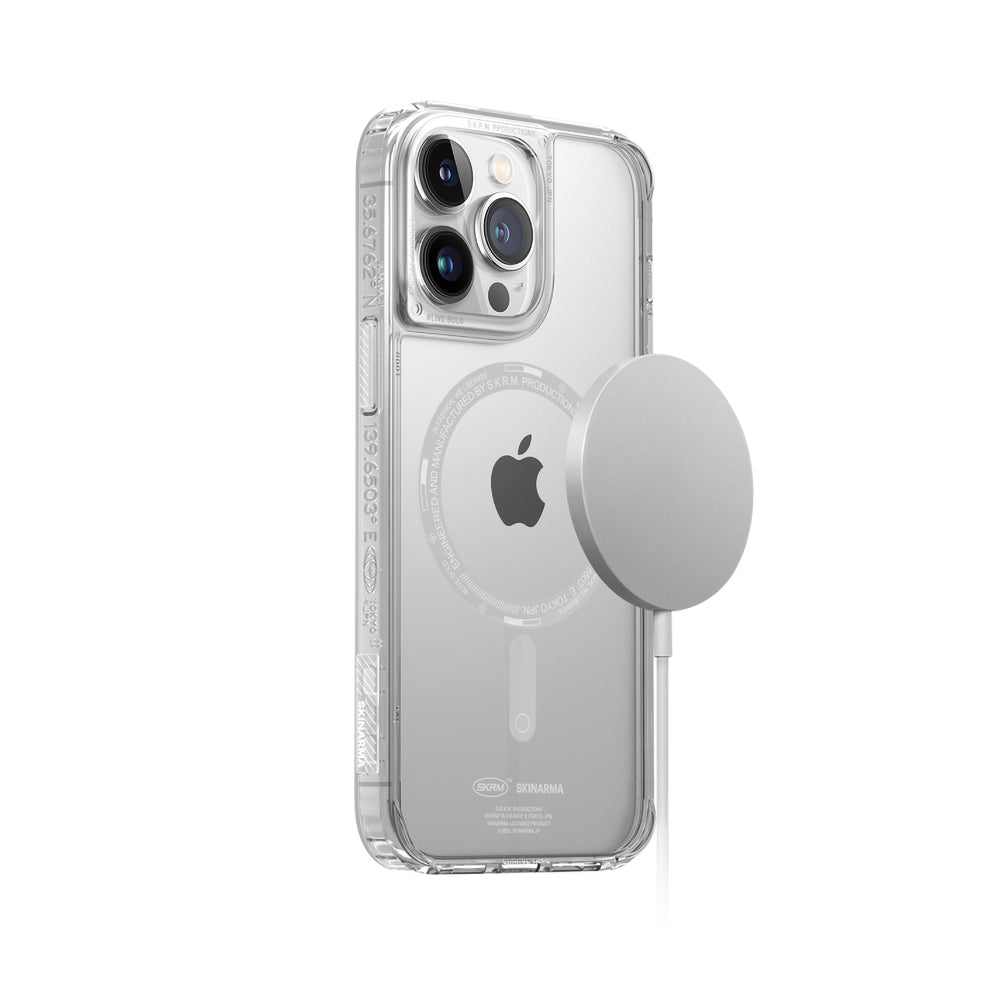 iPhone 14 Pro Kılıf SkinArma Şeffaf Airbag Tasarımlı M-safe Şarj Özellikli Saido Kapak