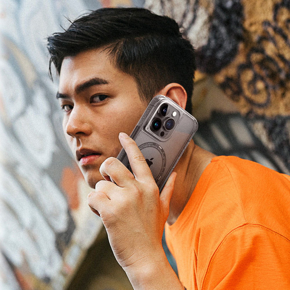 iPhone 14 Pro Kılıf SkinArma Şeffaf Airbag Tasarımlı M-safe Şarj Özellikli Saido Kapak