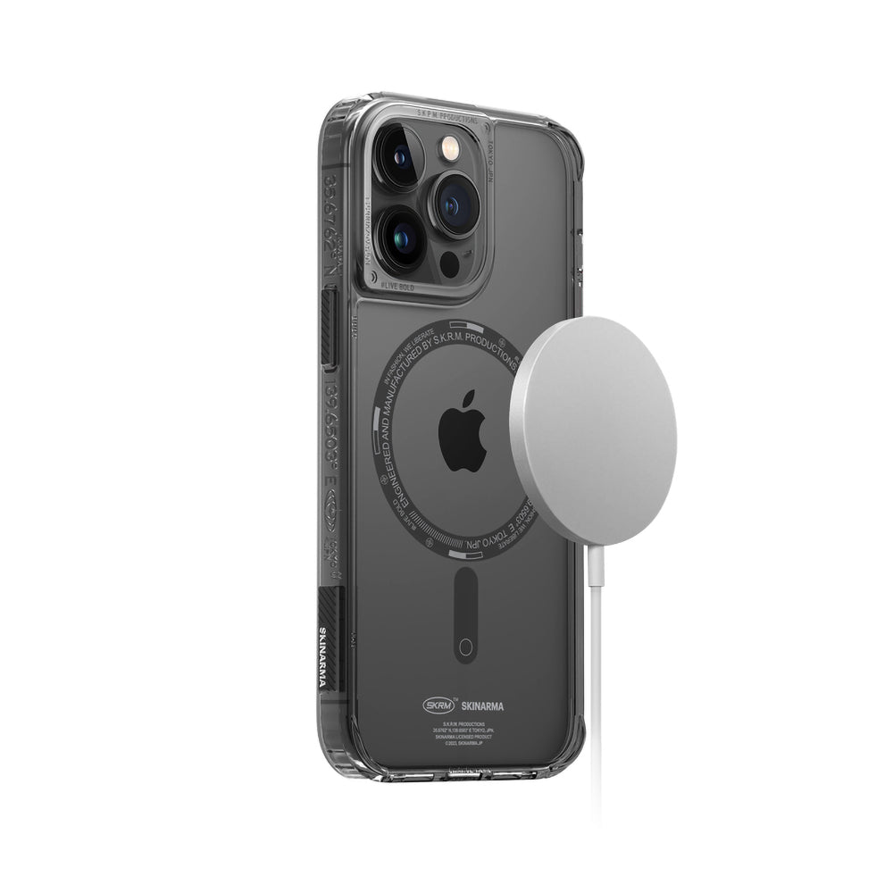 iPhone 14 Pro Kılıf SkinArma Şeffaf Airbag Tasarımlı M-safe Şarj Özellikli Saido Kapak