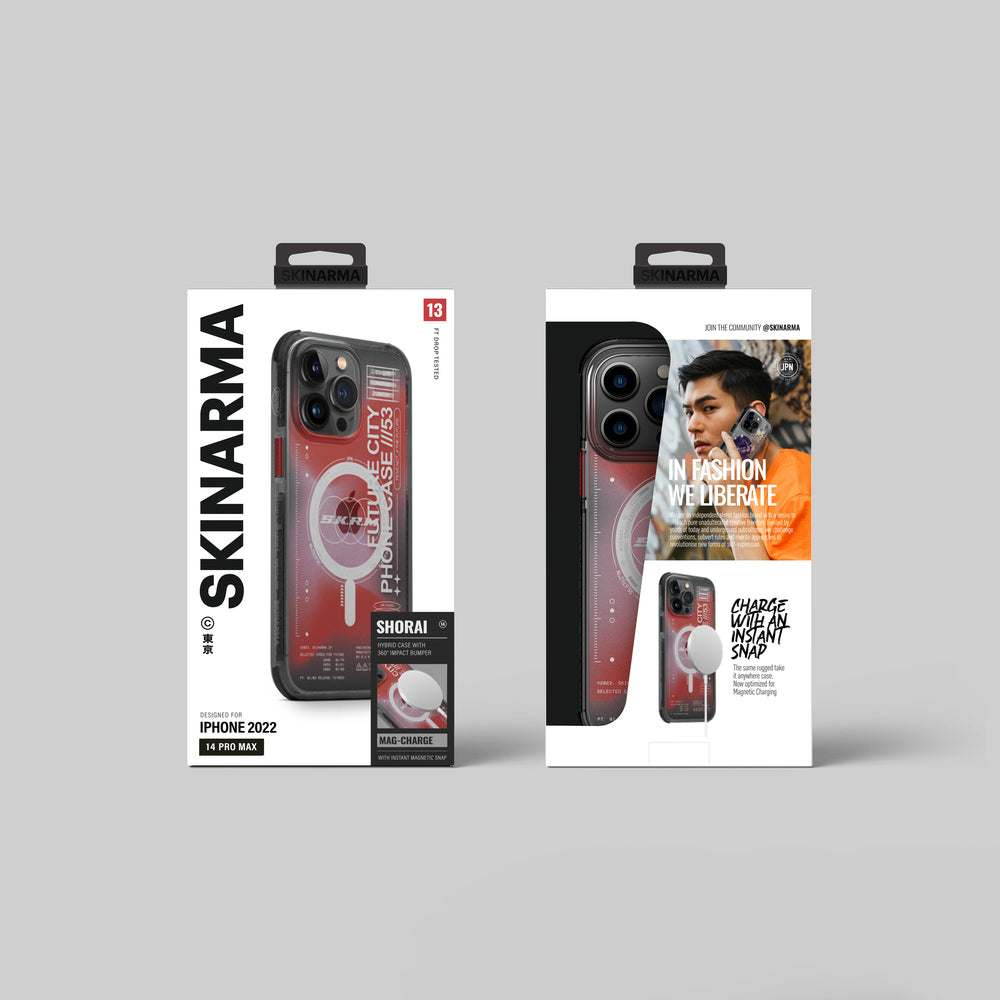 iPhone 14 Pro Kılıf SkinArma Şeffaf Airbag Tasarımlı M-safe Şarj Özellikli Shorai Kapak