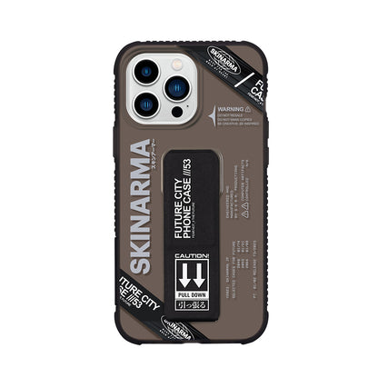 iPhone 14 Pro Kılıf SkinArma Şeffaf Desenli Airbag Tasarımlı Standlı Shimma Kapak