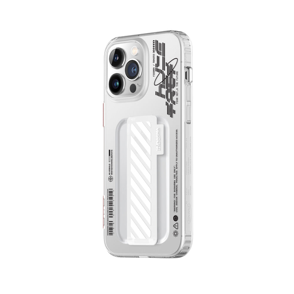 iPhone 14 Pro Kılıf SkinArma Şeffaf Desenli Kaze Kapak