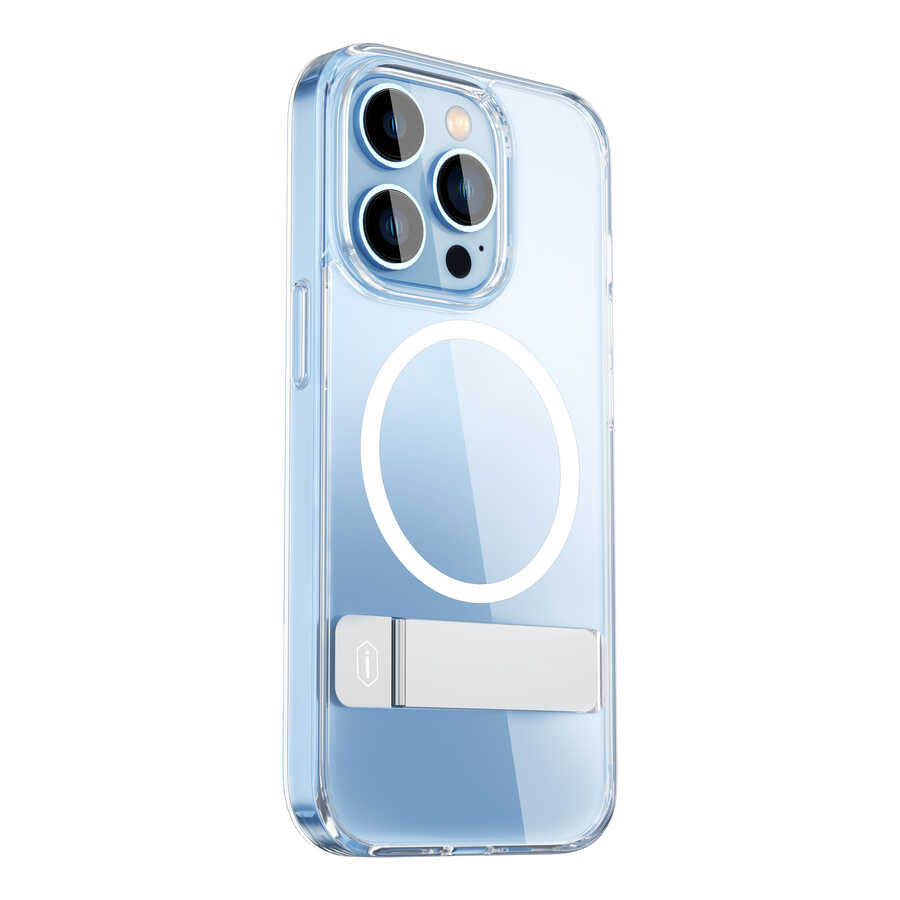 iPhone 14 Pro Kılıf Standlı M-safe Wireless Şarj Özellikli Wiwu Aurora Serisi Kapak