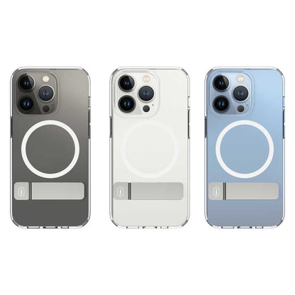 iPhone 14 Pro Kılıf Standlı M-safe Wireless Şarj Özellikli Wiwu Aurora Serisi Kapak