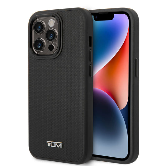 iPhone 14 Pro Kılıf TUMI M-safe Şarj Özellikli Deri Noktalı Dizayn Kapak