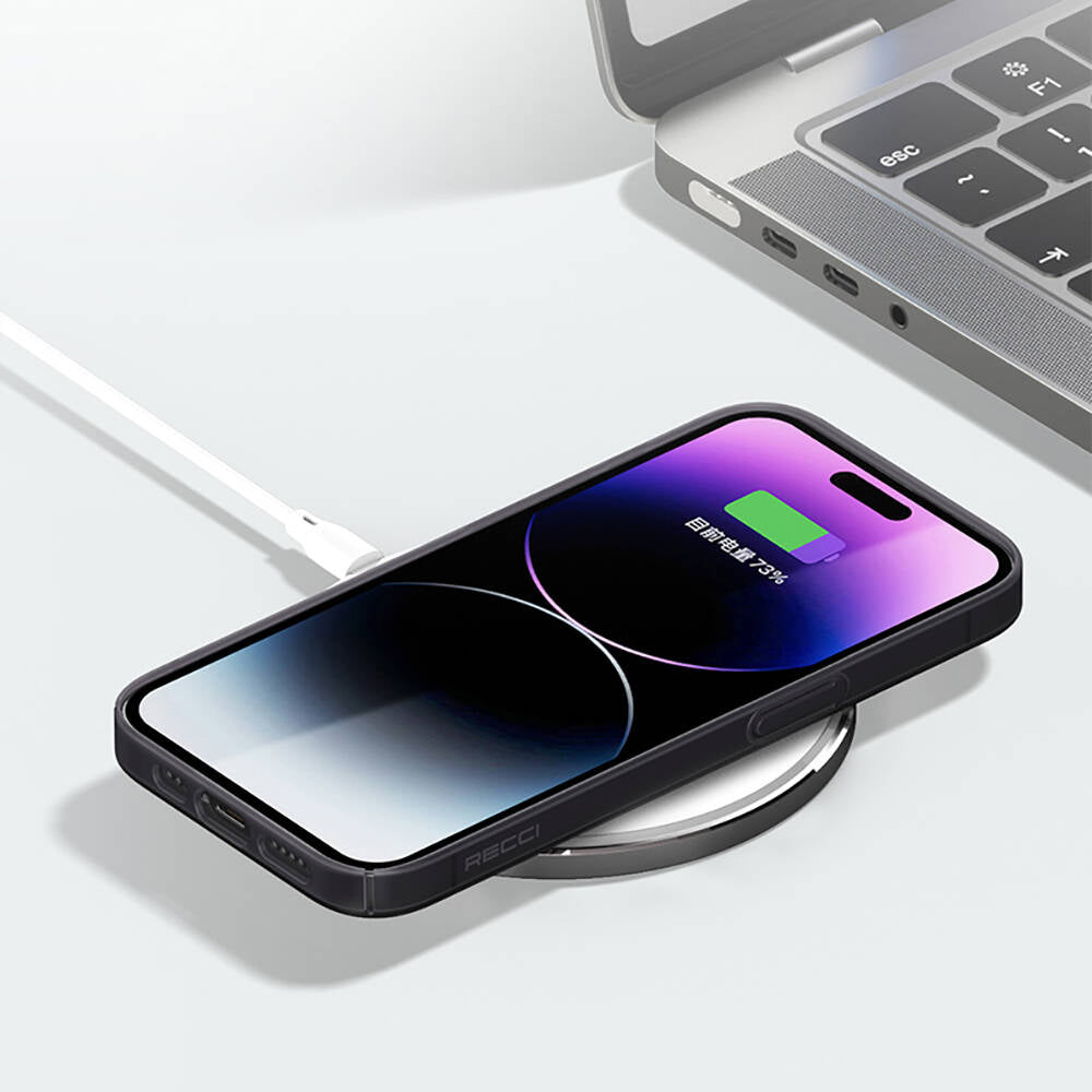 iPhone 14 Pro Kılıf Ultra İnce Mat PC Arka Yüzey Recci Elite Serisi Kapak