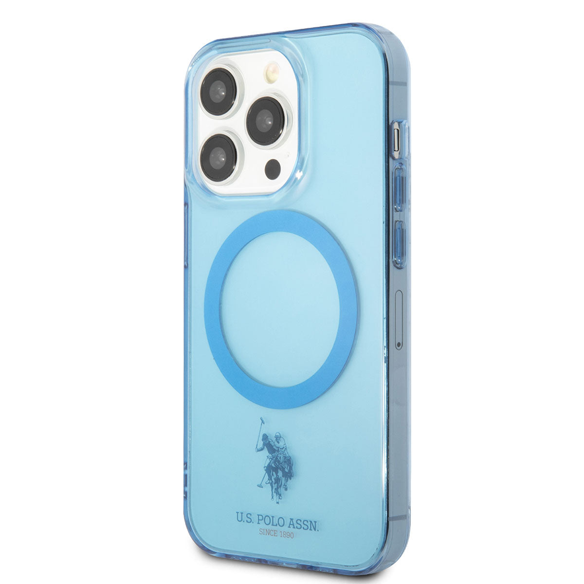 iPhone 14 Pro Kılıf U.S. POLO ASSN. M-safe Şarj Özellikli Transparan Tasarım Kapak