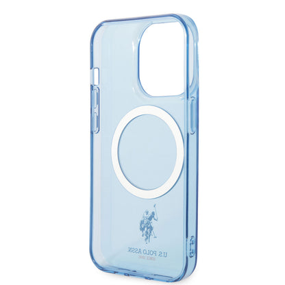 iPhone 14 Pro Kılıf U.S. POLO ASSN. M-safe Şarj Özellikli Transparan Tasarım Kapak