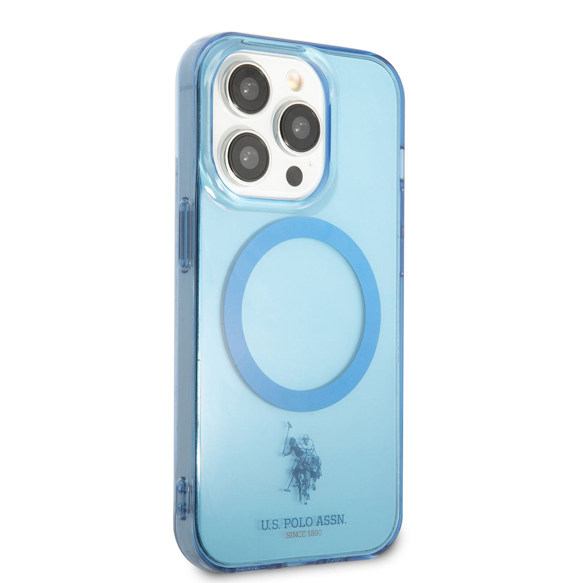 iPhone 14 Pro Kılıf U.S. POLO ASSN. M-safe Şarj Özellikli Transparan Tasarım Kapak