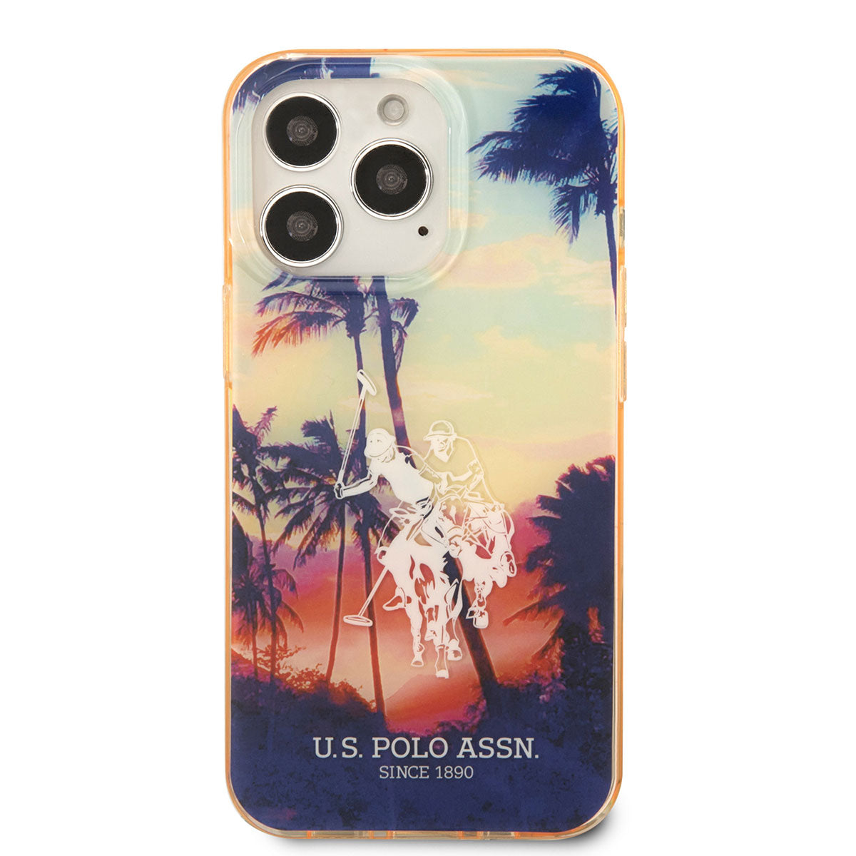 iPhone 14 Pro Kılıf U.S. POLO ASSN. Renkli Ağaç Baskılı Dizayn Kapak
