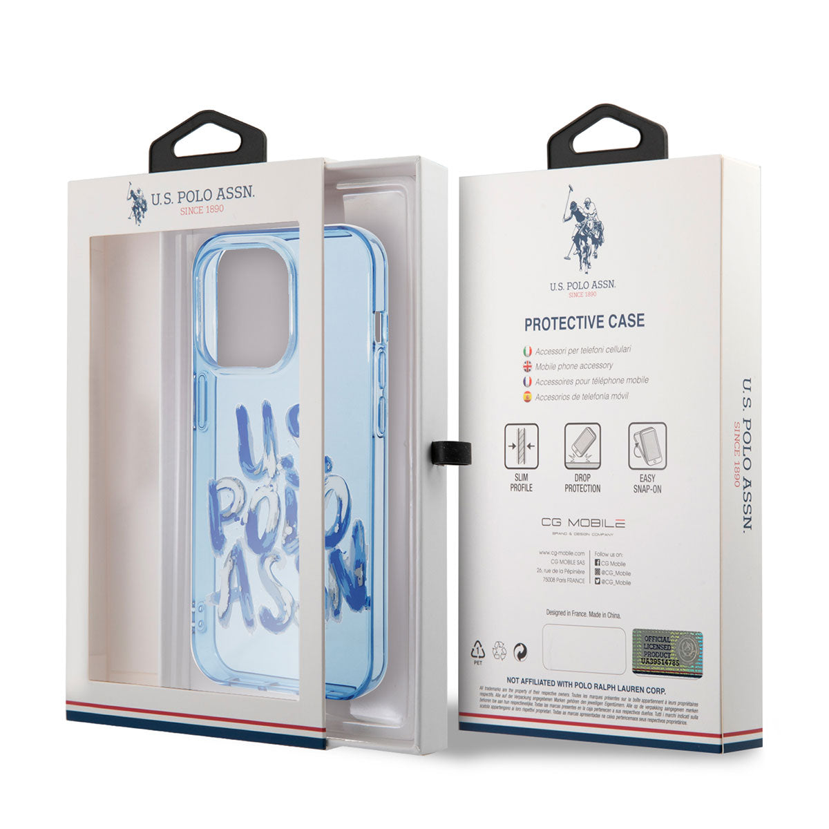 iPhone 14 Pro Kılıf U.S. POLO ASSN. Renkli Grafiti Baskılı Dizayn Kapak