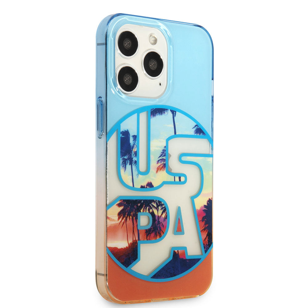 iPhone 14 Pro Kılıf U.S. POLO ASSN. Renkli Yaprak Baskılı Dizayn Kapak