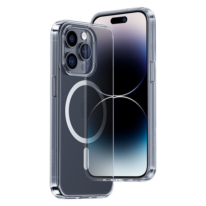 iPhone 14 Pro Kılıf Wireless Şarj Destekli Benks Yeni Magnetik Crystal PC Kapak