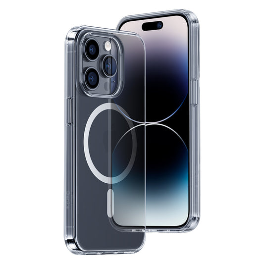 iPhone 14 Pro Kılıf Wireless Şarj Destekli Benks Yeni Magnetik Crystal PC Kapak