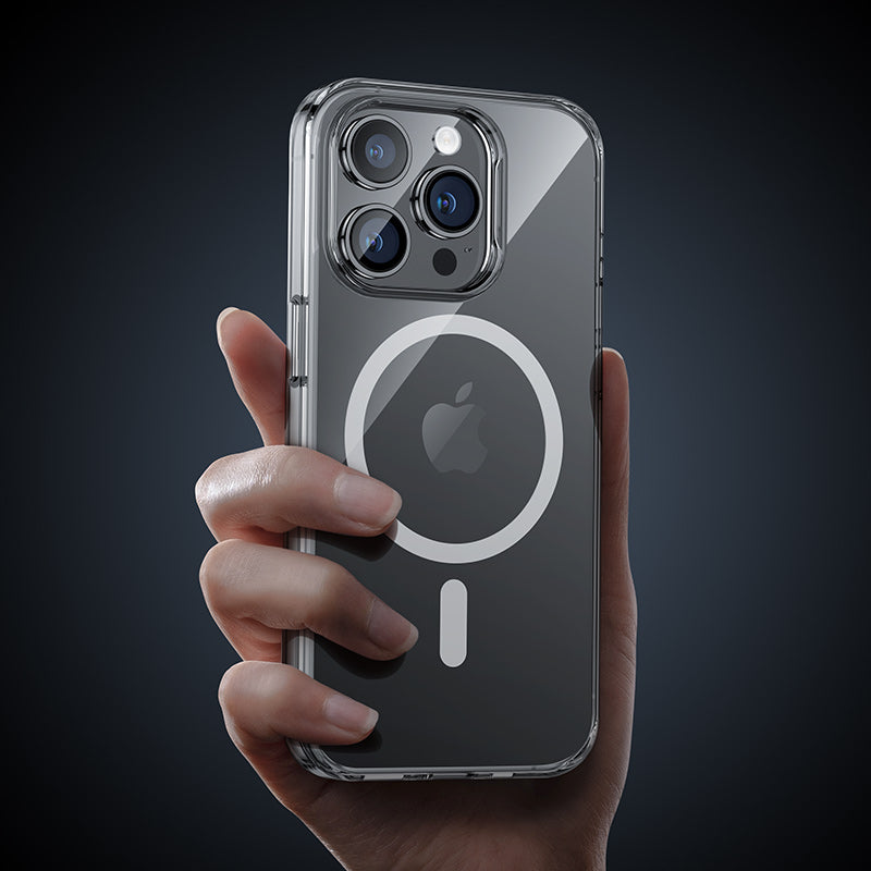 iPhone 14 Pro Kılıf Wireless Şarj Destekli Benks Yeni Magnetik Crystal PC Kapak