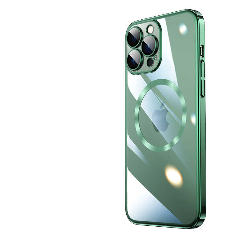 Apple iPhone 14 Pro Kılıf Wireless Şarj Özellikli Sert PC Zore Riksos M-safe Kapak