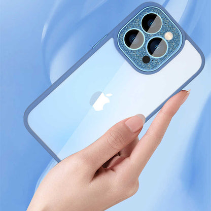 iPhone 14 Pro Kılıf Wiwu GCC-105 Lens Korumalı Renkli Kenar Arkası Şeffaf Multicolor Kapak