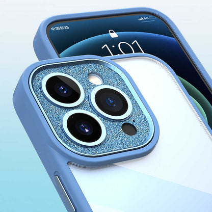 iPhone 14 Pro Kılıf Wiwu GCC-105 Lens Korumalı Renkli Kenar Arkası Şeffaf Multicolor Kapak
