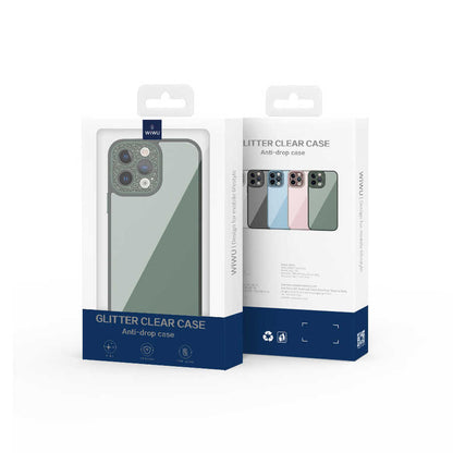 iPhone 14 Pro Kılıf Wiwu GCC-105 Lens Korumalı Renkli Kenar Arkası Şeffaf Multicolor Kapak
