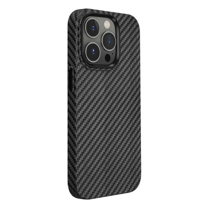 iPhone 14 Pro Kılıf Wiwu Karbon Fiber Görünümlü M-safe Wireless Şarj Özellikli Kabon Kapak