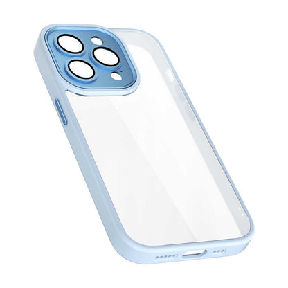 iPhone 14 Pro Kılıf Wiwu VCC-104 Lens Korumalı Renkli Kenar Arkası Şeffaf Vivid Clear Kapak