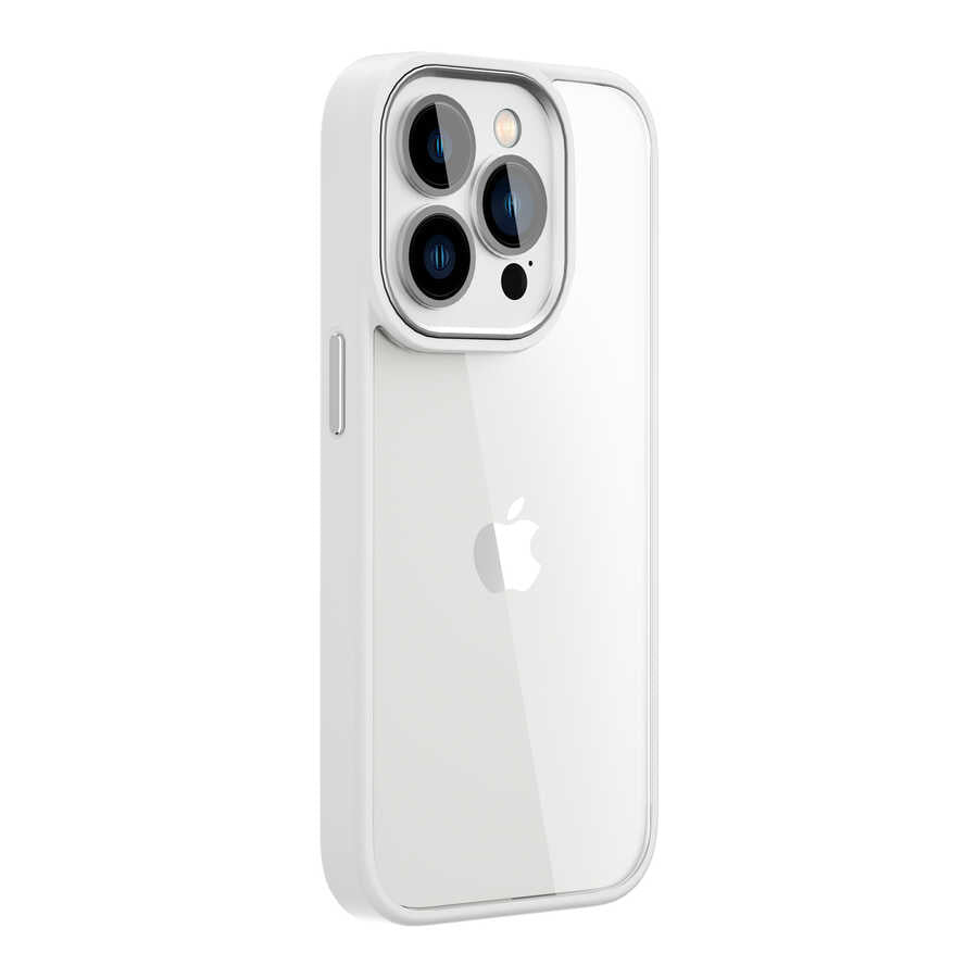 iPhone 14 Pro Kılıf Wiwu VCC-104 Lens Korumalı Renkli Kenar Arkası Şeffaf Vivid Clear Kapak