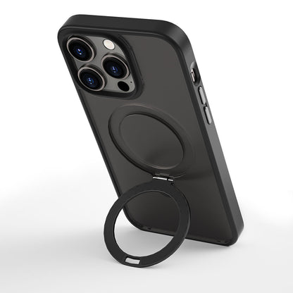 iPhone 14 Pro Kılıf Wiwu ZMM-010 M-safe Şarj Özellikli Parmak İzi Bırakmayan Mat Transparan Standlı Kapak