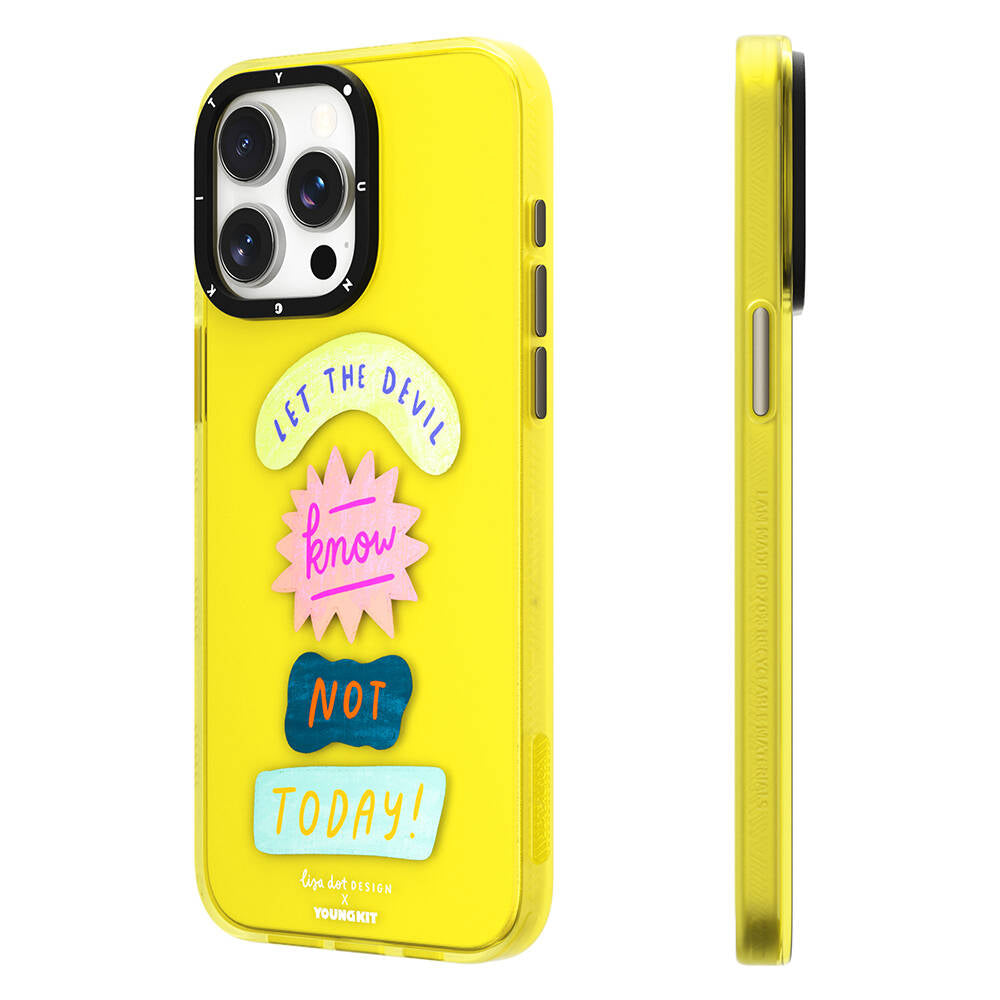 iPhone 14 Pro Kılıf Yazı Desenli Youngkit Mindfulness Serisi Kapak