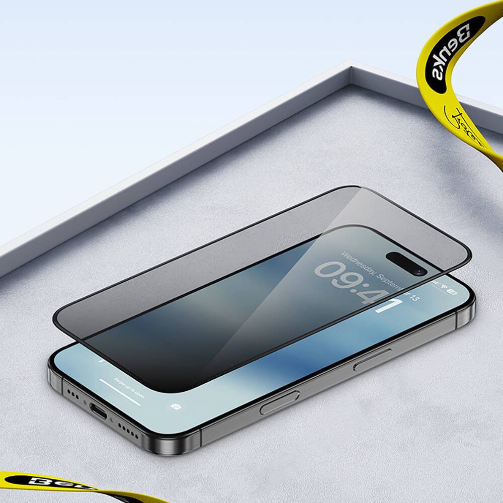 iPhone 14 Pro Max Benks Ultra Shield 0.4mm Privacy Ekran Koruyucu + Kolay Uygulama Aparatlı