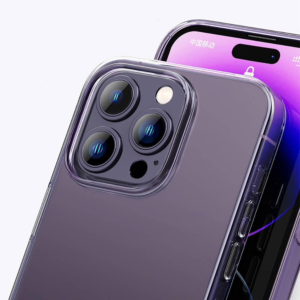 iPhone 14 Pro Max Kılıf Airbagli Şeffaf Darbe Emici Silikon Tasarımlı Recci Clarity Serisi Kapak