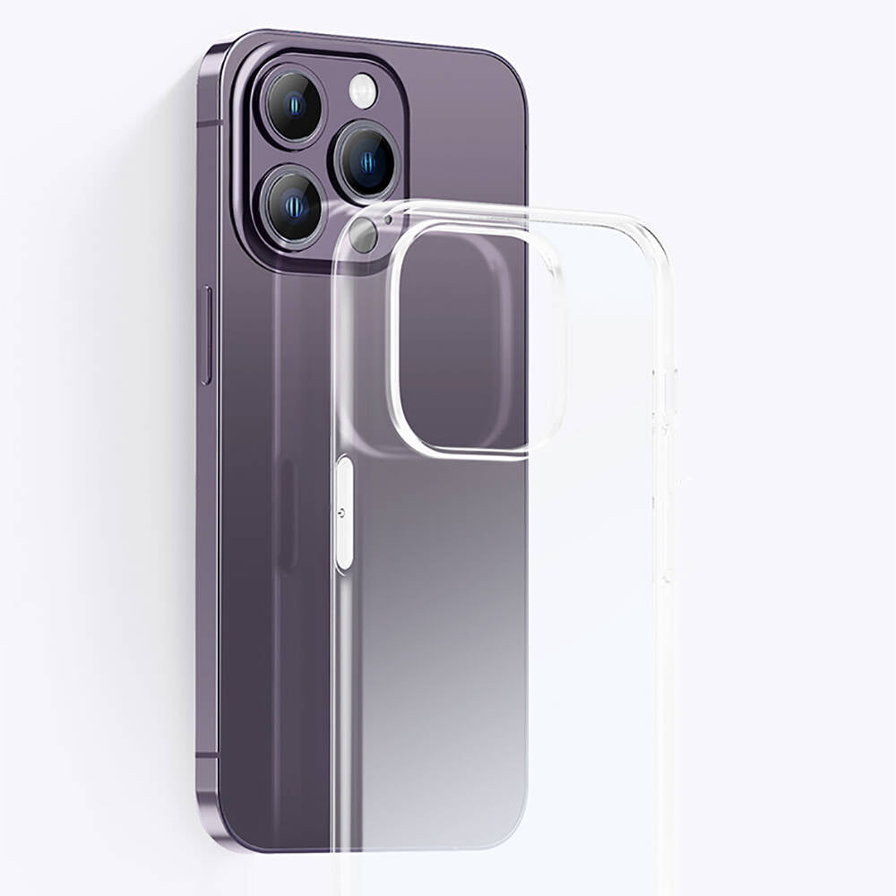 iPhone 14 Pro Max Kılıf Airbagli Şeffaf Darbe Emici Silikon Tasarımlı Recci Clarity Serisi Kapak