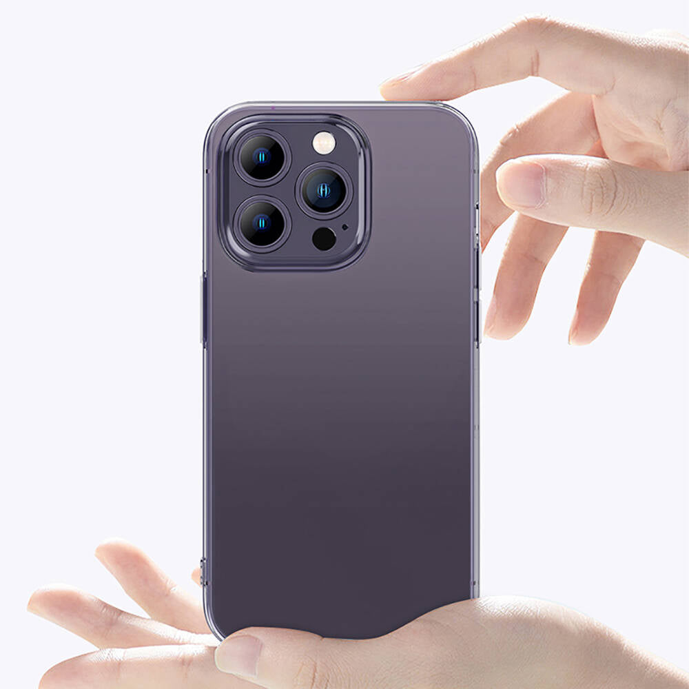 iPhone 14 Pro Max Kılıf Airbagli Şeffaf Darbe Emici Silikon Tasarımlı Recci Clarity Serisi Kapak