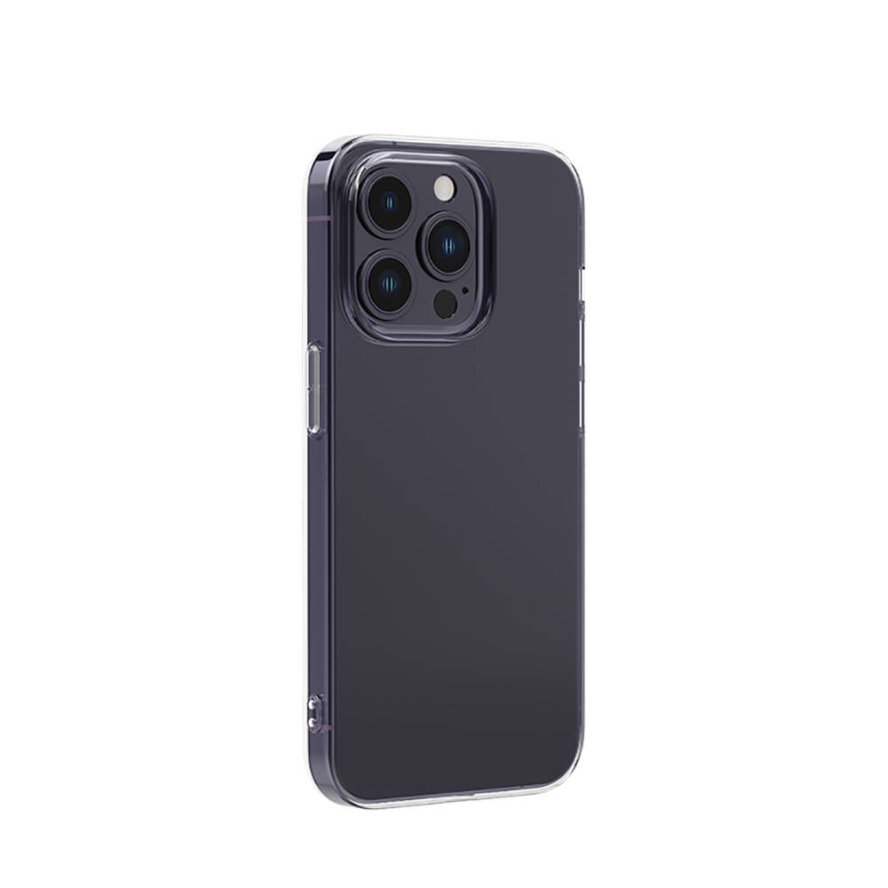 iPhone 14 Pro Max Kılıf Airbagli Şeffaf Darbe Emici Silikon Tasarımlı Recci Clarity Serisi Kapak