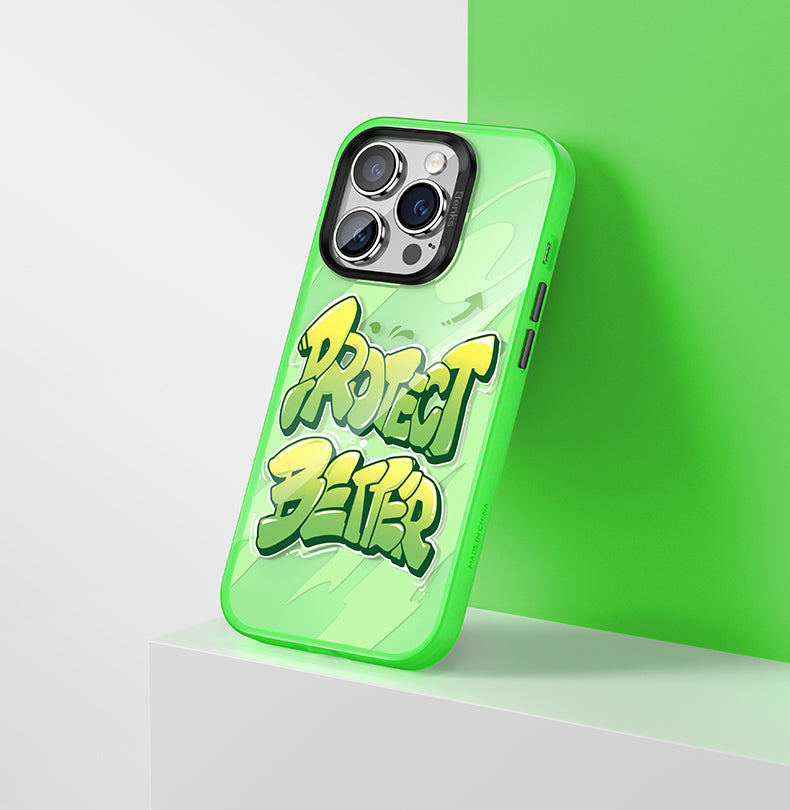 iPhone 14 Pro Max Kılıf Airbagli TPU Yazı Temalı Benks Dynamic New Kapak