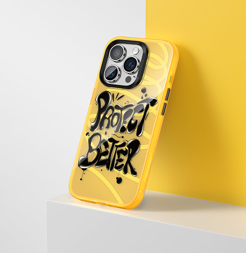 iPhone 14 Pro Max Kılıf Airbagli TPU Yazı Temalı Benks Dynamic New Kapak