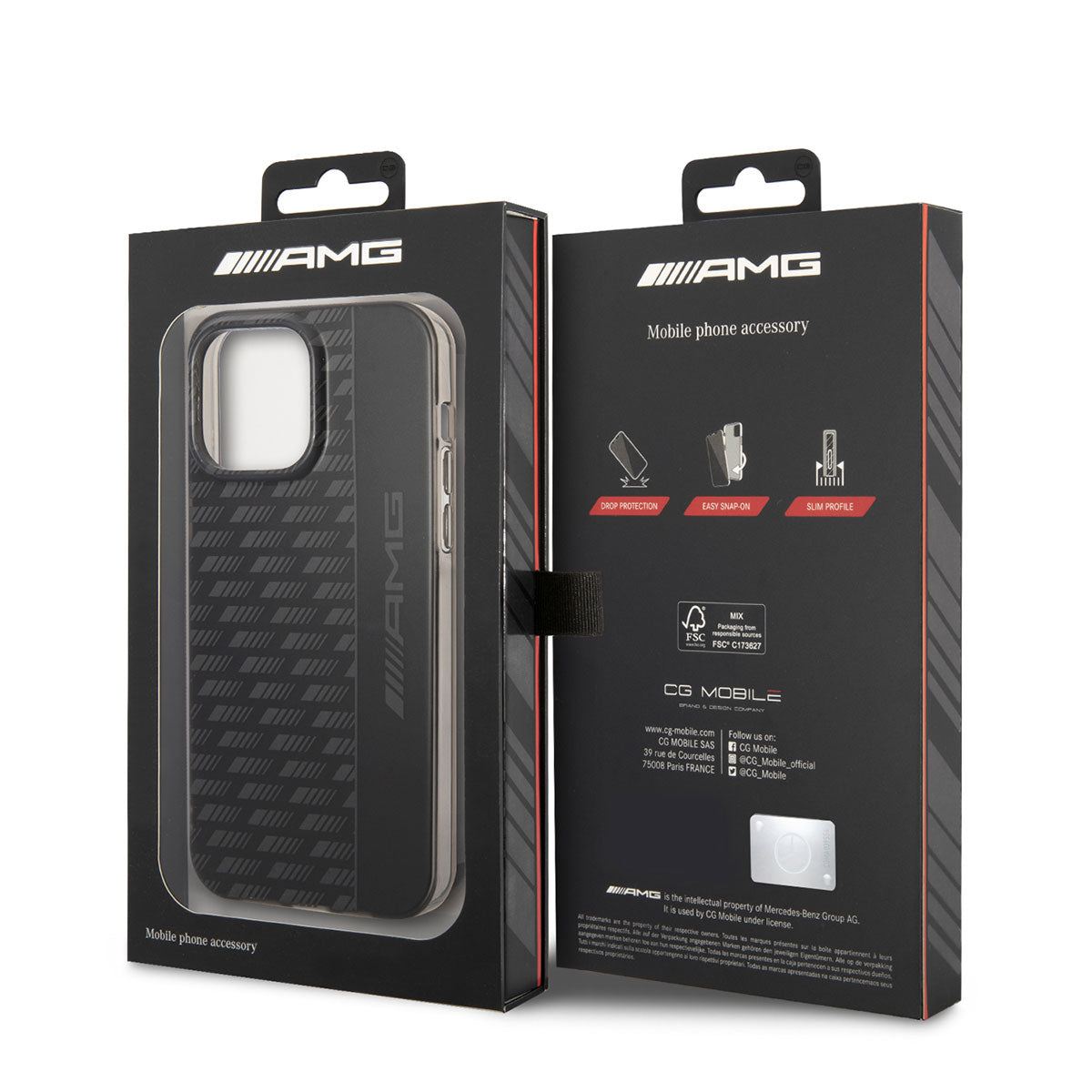 iPhone 14 Pro Max Kılıf AMG Frosted Buzlu PC Karbon Dizayn Kapak