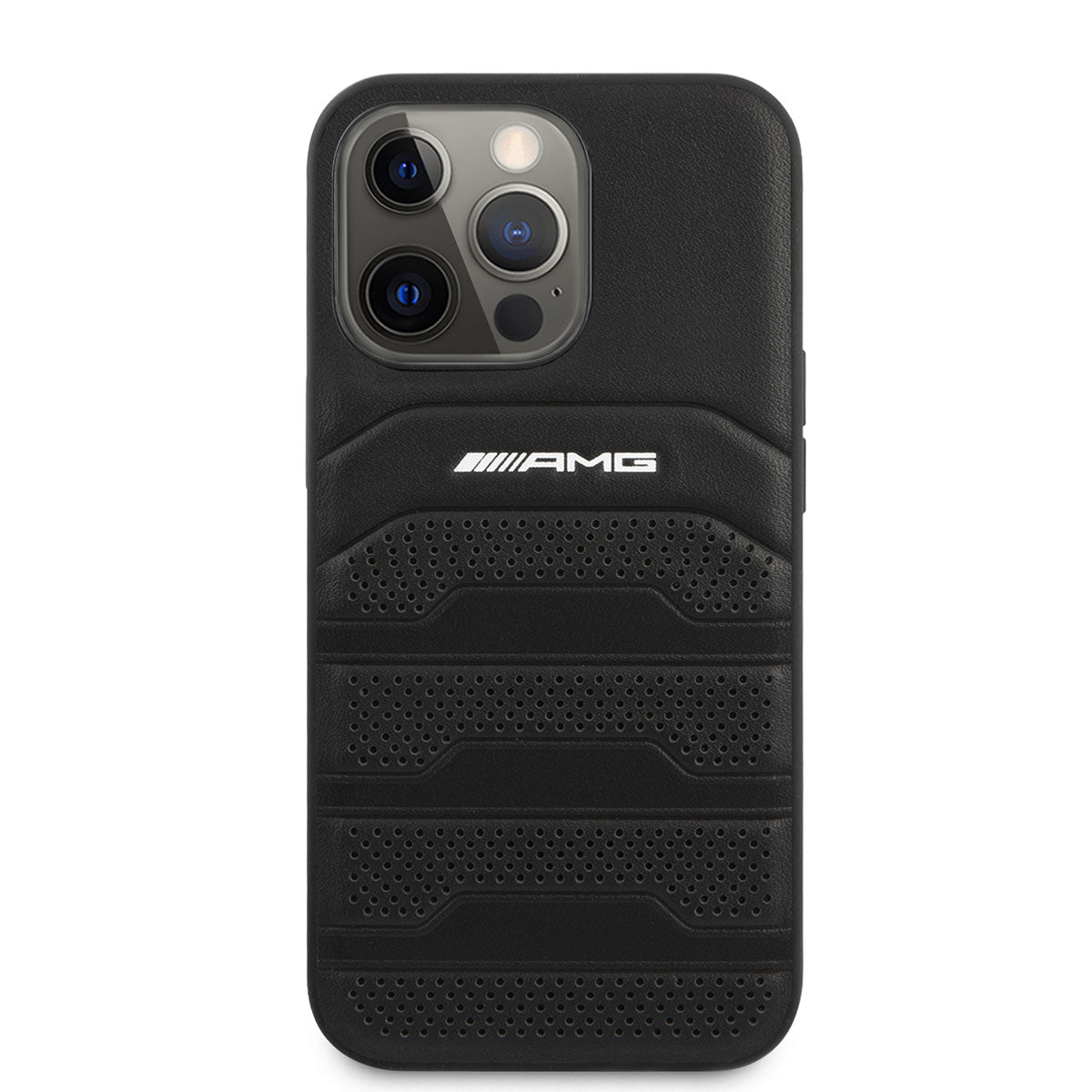 iPhone 14 Pro Max Kılıf AMG Leather Deri Çizgili Kabartmalı Dizayn Kapak