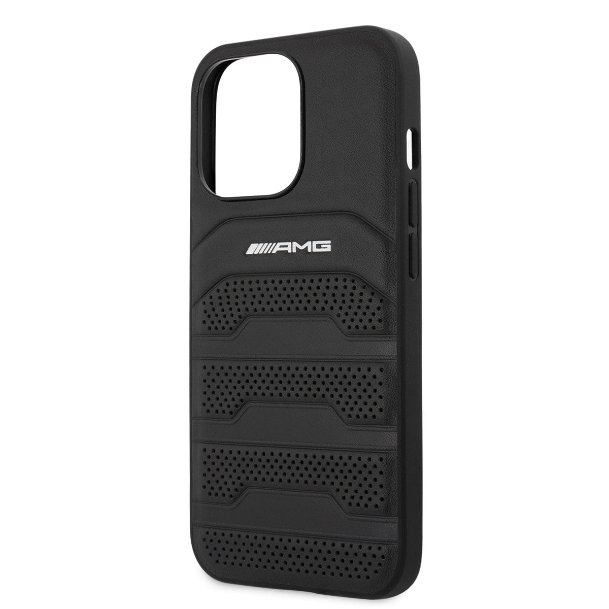 iPhone 14 Pro Max Kılıf AMG Leather Deri Çizgili Kabartmalı Dizayn Kapak