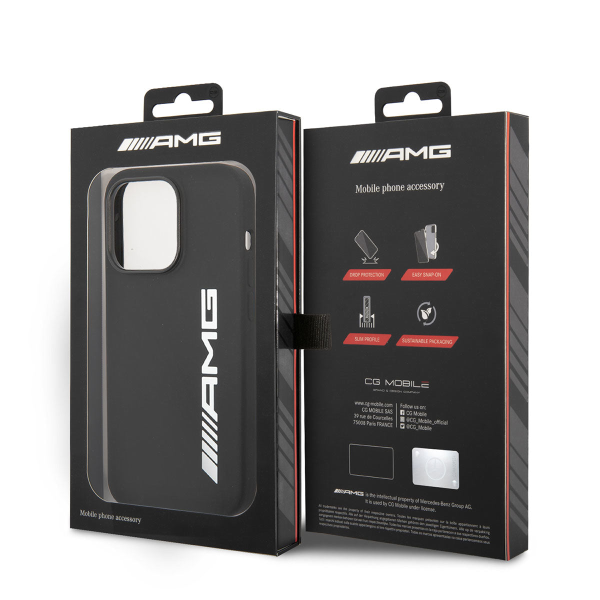iPhone 14 Pro Max Kılıf AMG M-safe Şarj Özellikli Büyük Logo Dizayn Kapak