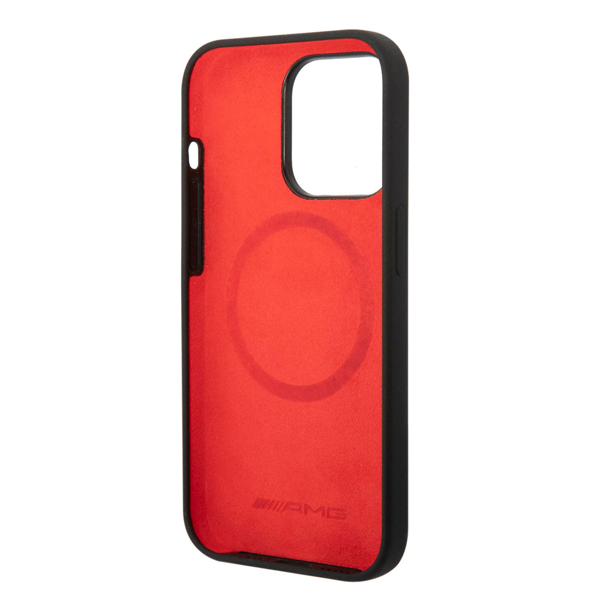 iPhone 14 Pro Max Kılıf AMG M-safe Şarj Özellikli Liquid Silikon Damalı Bayrak Dizayn Kapak