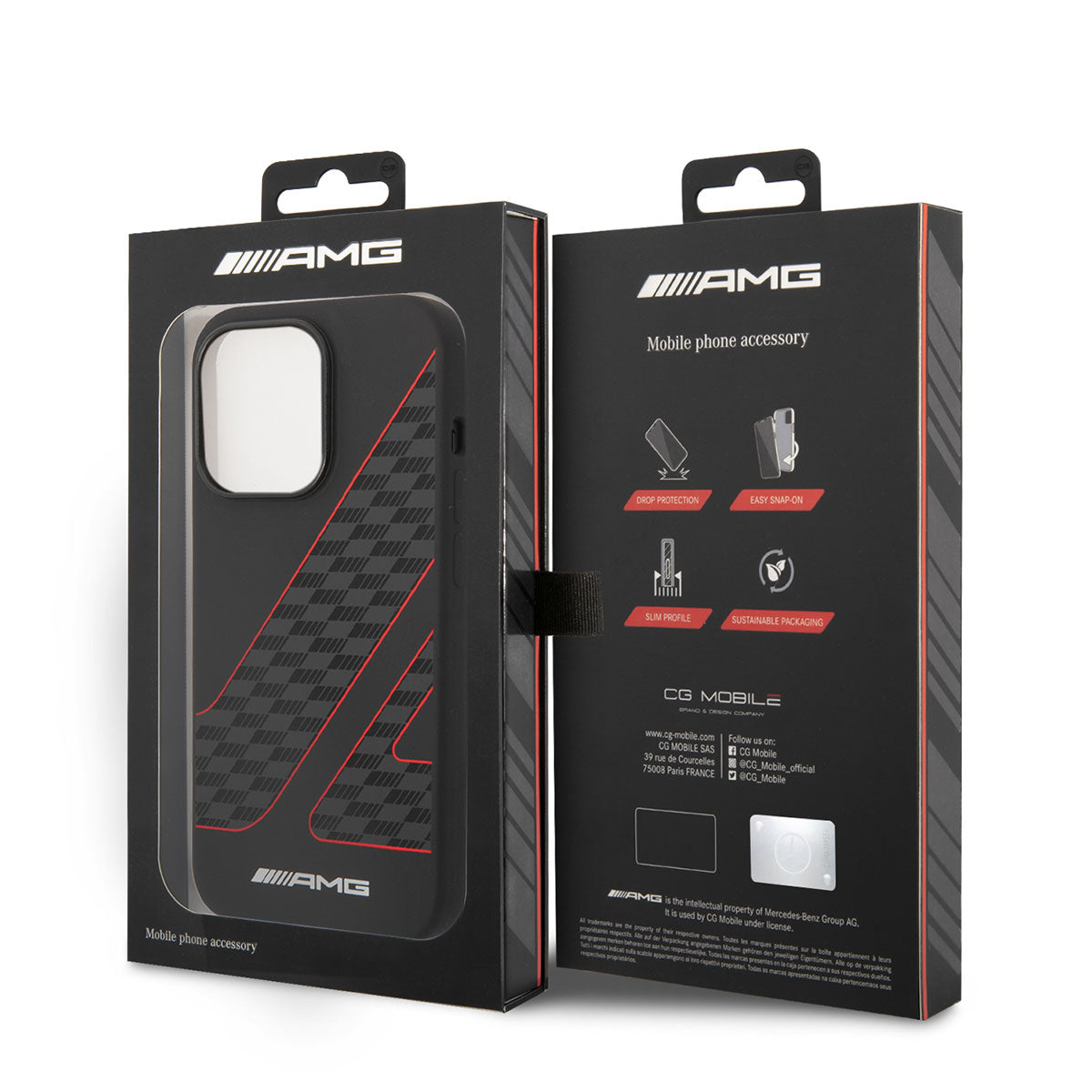 iPhone 14 Pro Max Kılıf AMG M-safe Şarj Özellikli Liquid Silikon Damalı Bayrak Dizayn Kapak