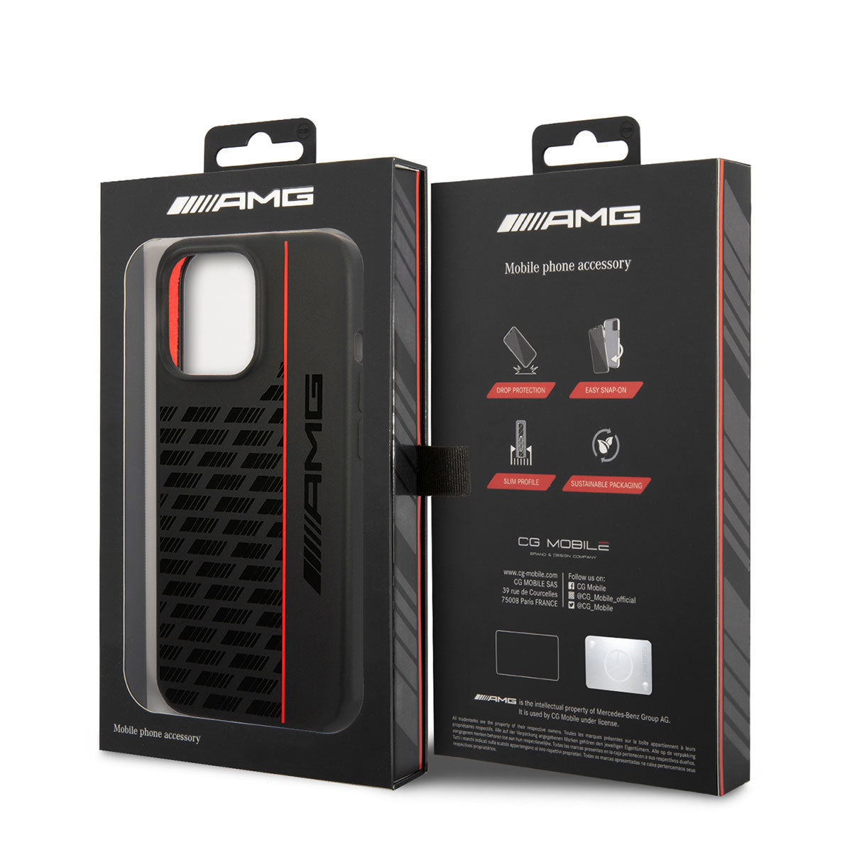 iPhone 14 Pro Max Kılıf AMG M-safe Şarj Özellikli Liquid Silikon Karbon Dizayn Kapak