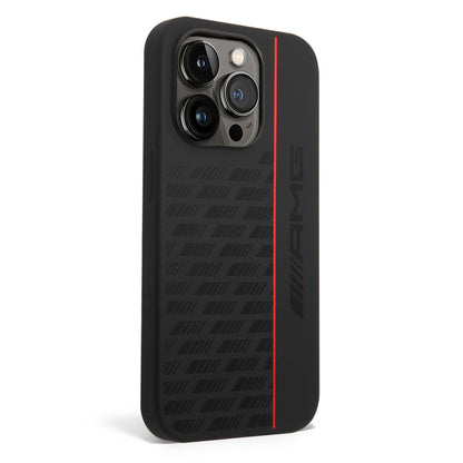 iPhone 14 Pro Max Kılıf AMG M-safe Şarj Özellikli Liquid Silikon Karbon Dizayn Kapak