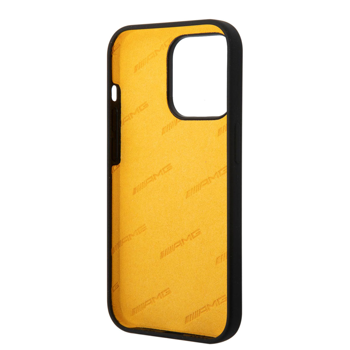 iPhone 14 Pro Max Kılıf AMG Silikon Büyük Sarı Logo Dizayn Kapak