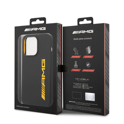 iPhone 14 Pro Max Kılıf AMG Silikon Büyük Sarı Logo Dizayn Kapak