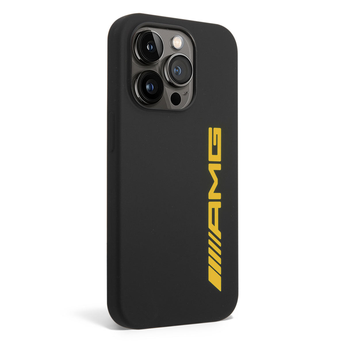 iPhone 14 Pro Max Kılıf AMG Silikon Büyük Sarı Logo Dizayn Kapak