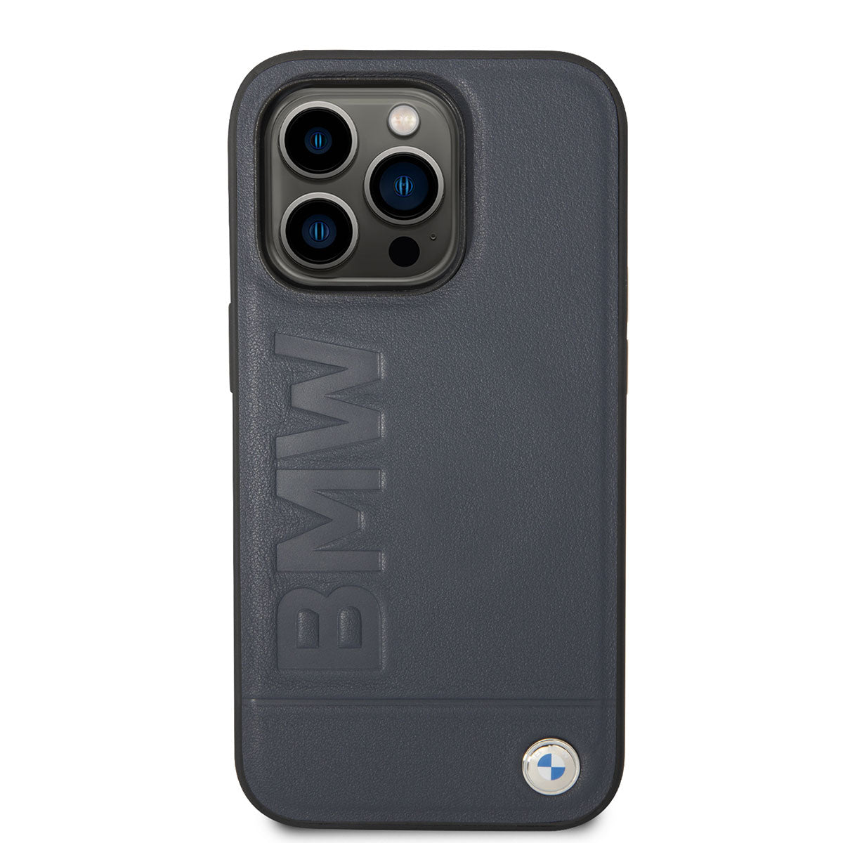 iPhone 14 Pro Max Kılıf BMW M-safe Şarj Özellikli Deri Sıcak Mühür Baskılı Logo Dizayn Kapak