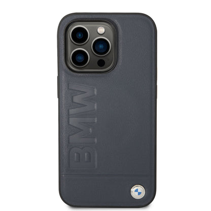 iPhone 14 Pro Max Kılıf BMW M-safe Şarj Özellikli Deri Sıcak Mühür Baskılı Logo Dizayn Kapak