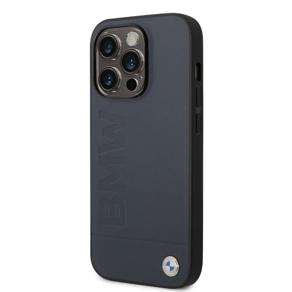 iPhone 14 Pro Max Kılıf BMW M-safe Şarj Özellikli Deri Sıcak Mühür Baskılı Logo Dizayn Kapak