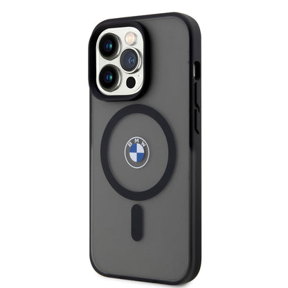 iPhone 14 Pro Max Kılıf BMW M-safe Şarj Özellikli Transparan Logolu İmza Dizayn Kapak